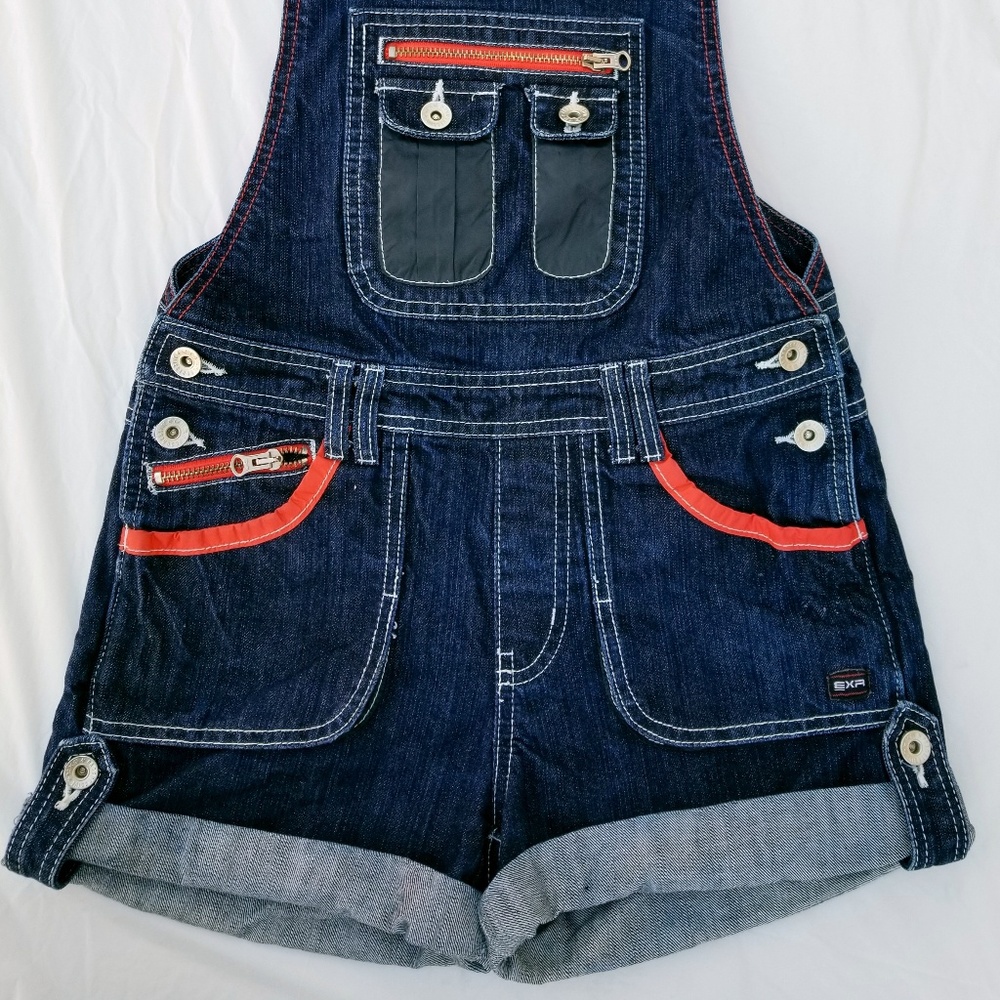 EXR Progressive Denim Overall Shorts - Picture 2 of 4